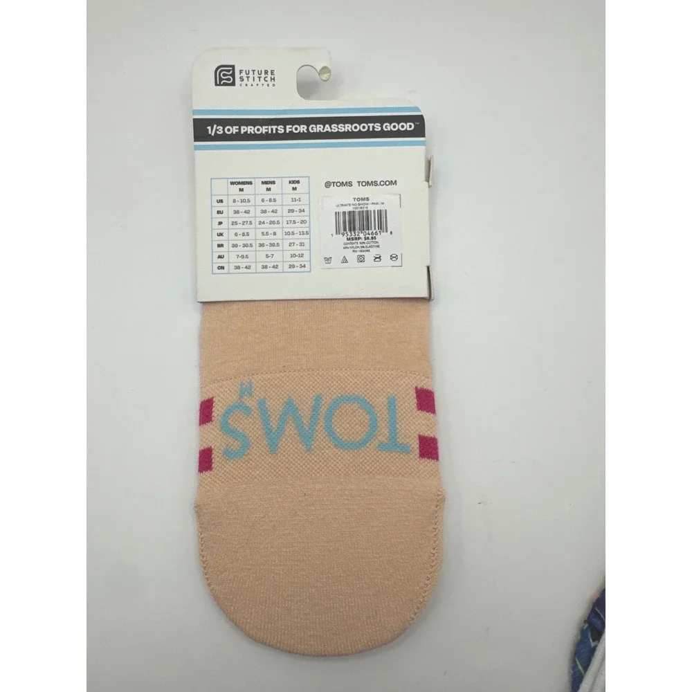 TOMS Stance Two Left Feet Womens Socks Bundle 3 Pairs No Show Crew Size M 8-10.5